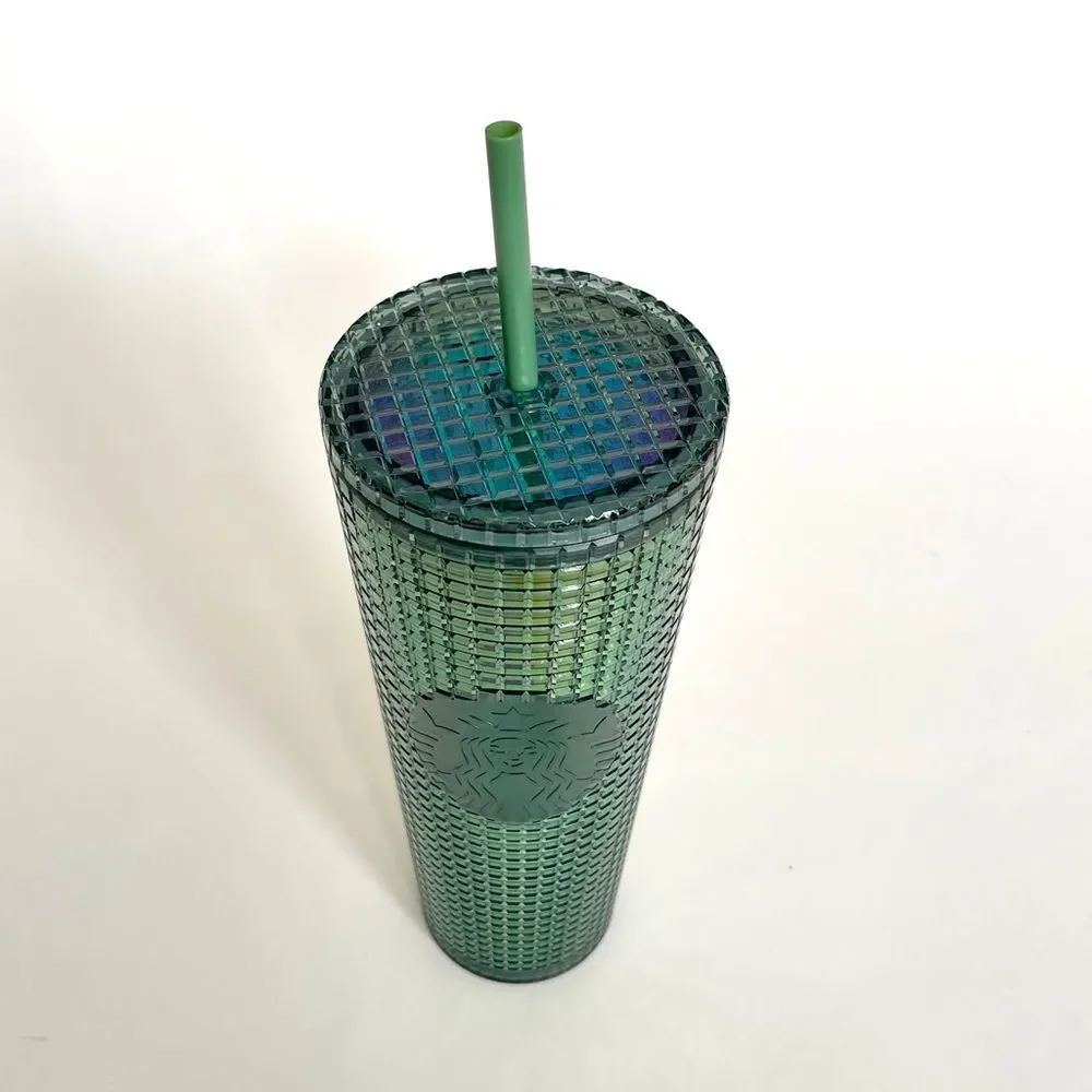 STARBUCKS 24oz TUMBLER LIMITED EDITION BEST MOST FAVORITE IRIDESCENT OVILE GREEN